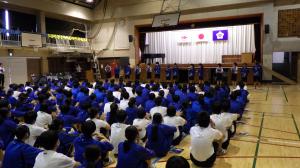 合唱コンクールのリハーサルの様子