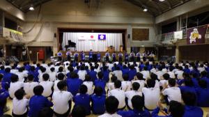 合唱コンクール学年リハーサルの様子