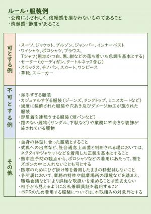 ルール・服装例