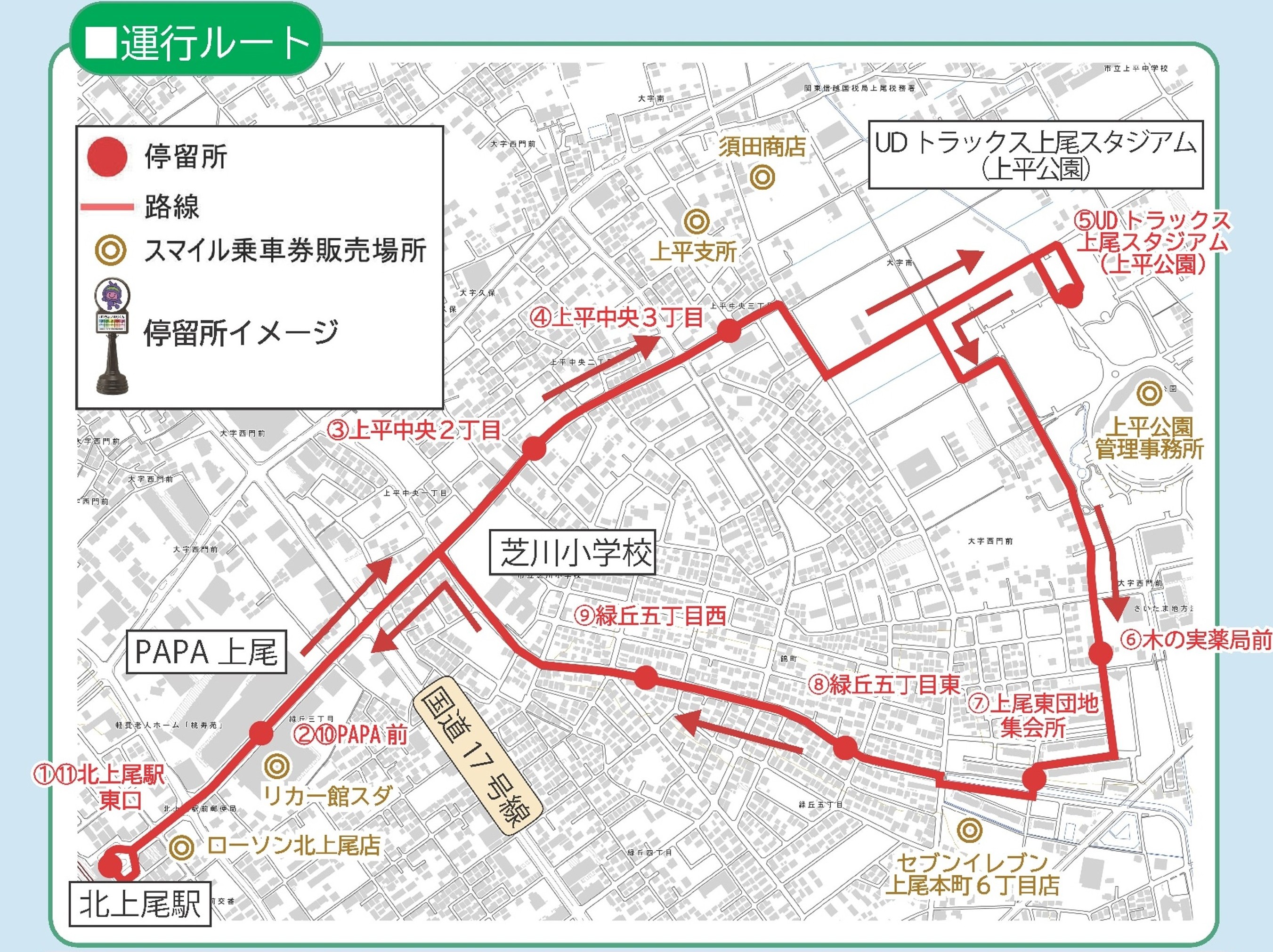 UDちょいのりくん運行ルート