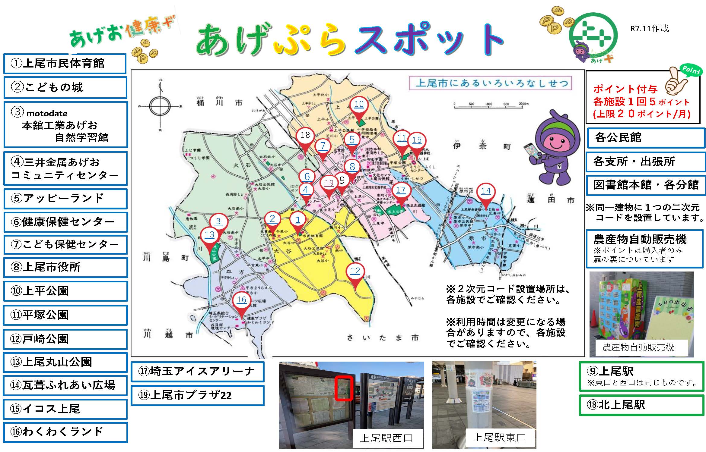 あげぷら施設一覧(ポイント施設)